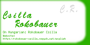 csilla rokobauer business card